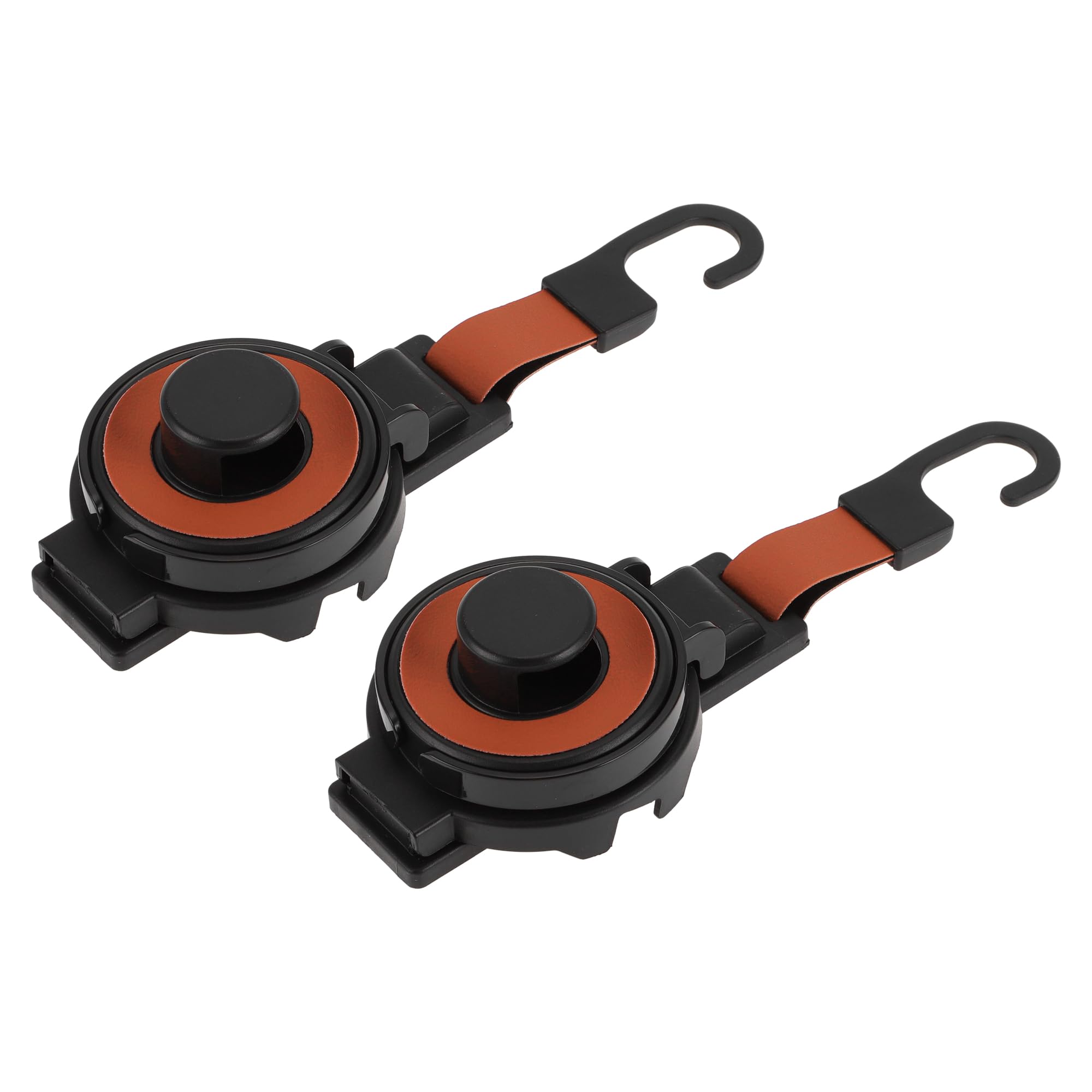 HEROFFIX 2 Pcs for Purses Bags Keys Water Bottles and Shopping Bags Car Back Seat Headrest Cup Holder Sturdy Car Seat Hooks with Cup Holder Orange