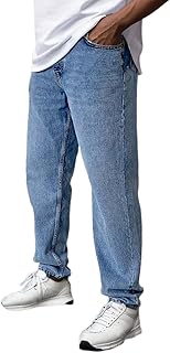 Pantalones de mezclilla para hombre, ajuste regular, elásticos, rectos, traje de negocios, ajuste de ocio, color azul, clásico, pierna recta, elásticos, ajustados, casuales, pantalones de