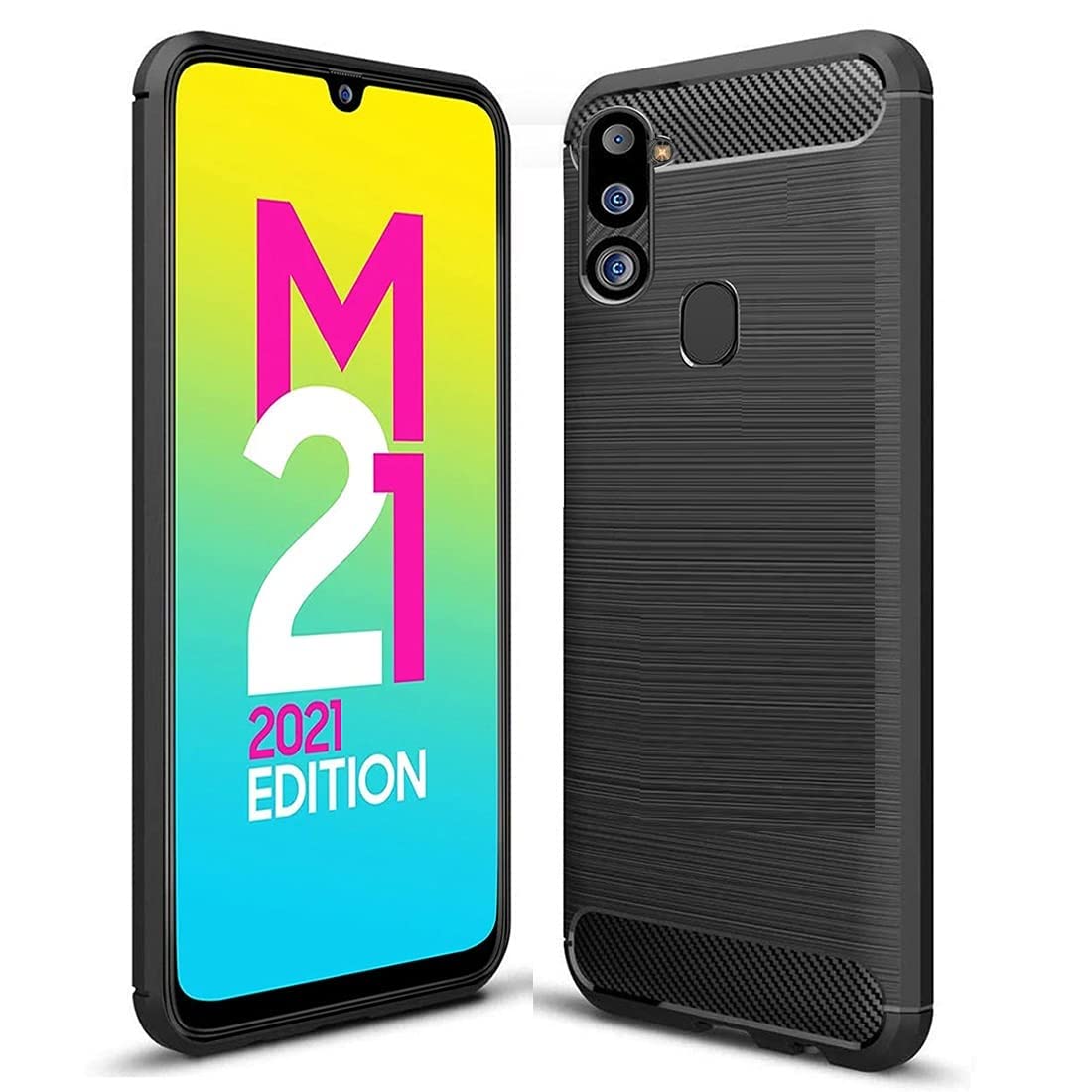 JGD PRODUCTS Carbon Fiber Rugged Armour Shockproof Back Cover for Samsung Galaxy M21 (2021) Edition (B09X2XY4BR) Amazon Price History, Amazon Price Tracker