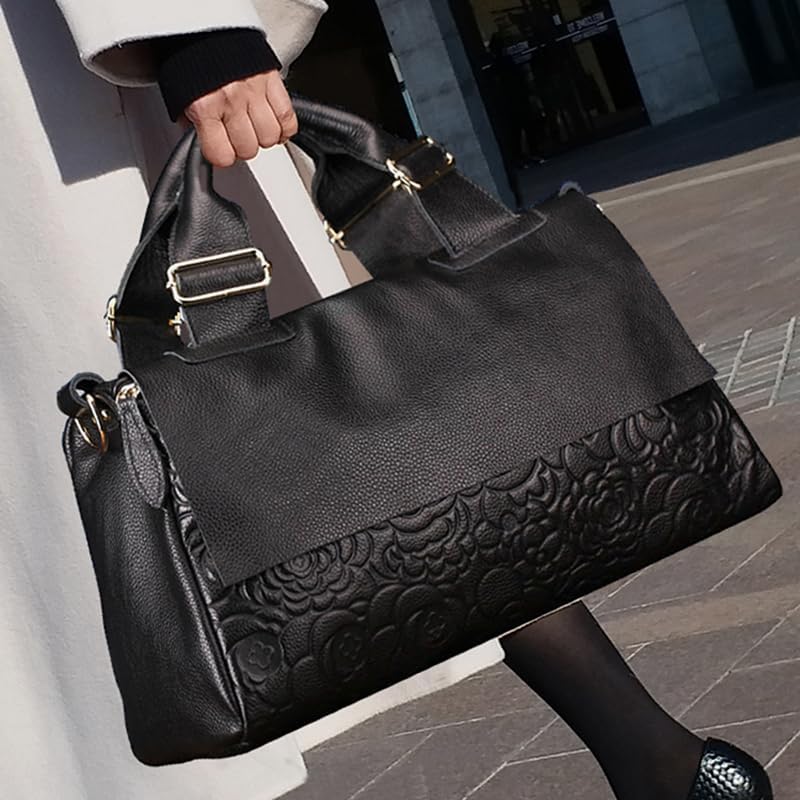 Genuine leather cowhide large capacity detachable shoulder bag Crossbody women's handbag storage purse for ladies - Image 2