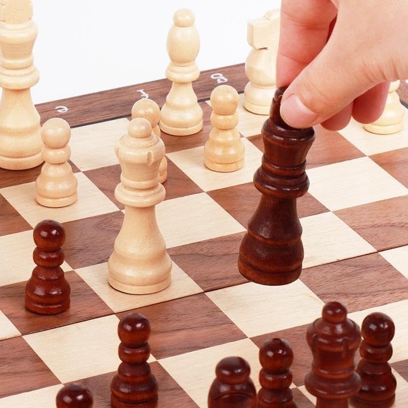 Jeu d'échecs magnétique Jeux de société Bois Pliant échecs