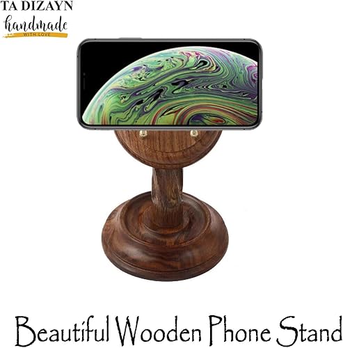 Soporte antiguo de madera maciza, accesorios de escritorio de oficina, decoración de oficina, soporte para teléfono, organizadores de escritorio y