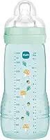 MAM Baby 1 Mamadeira Easy Active 270ml Com Formato Ergonômico e Fácil de Segurar para Crianças 2+ Meses com Bico de Silicone Skinsoft, Azul