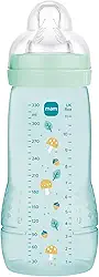 MAM Baby 1 Mamadeira Easy Active 270ml Com Formato Ergonômico e Fácil de Segurar para Crianças 2+ Meses com Bico de Silicone Skinsoft, Azul