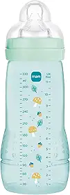 MAM Baby 1 Mamadeira Easy Active 270ml Com Formato Ergonômico e Fácil de Segurar para Crianças 2+ Meses com Bico de Silicone Skinsoft, Azul