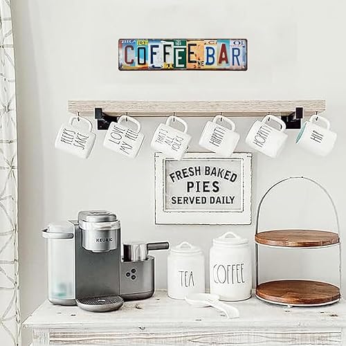Miniatura 6 de ERLOOD Letreros de metal retro para barra de café, decoración de pared para bar, 16 x 4 pulgadas
