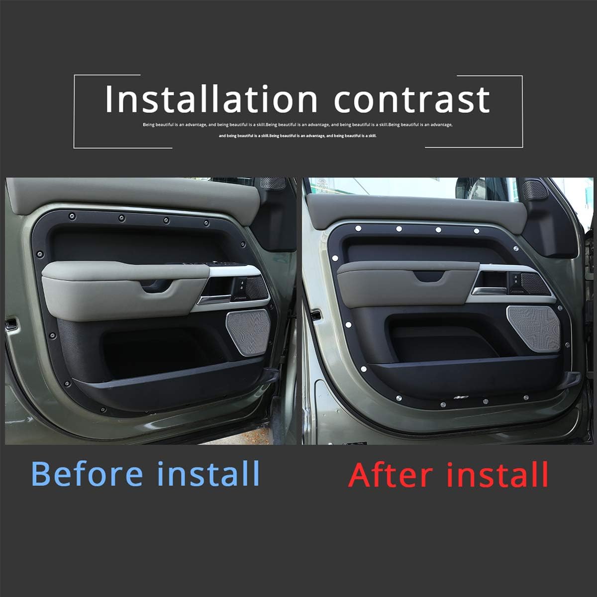 For Land Rover Defender 2020 2021 Aluminum Alloy Door Screw Protection Decorative Cover Trim Car Accessories (Front & Rear door, Silver)