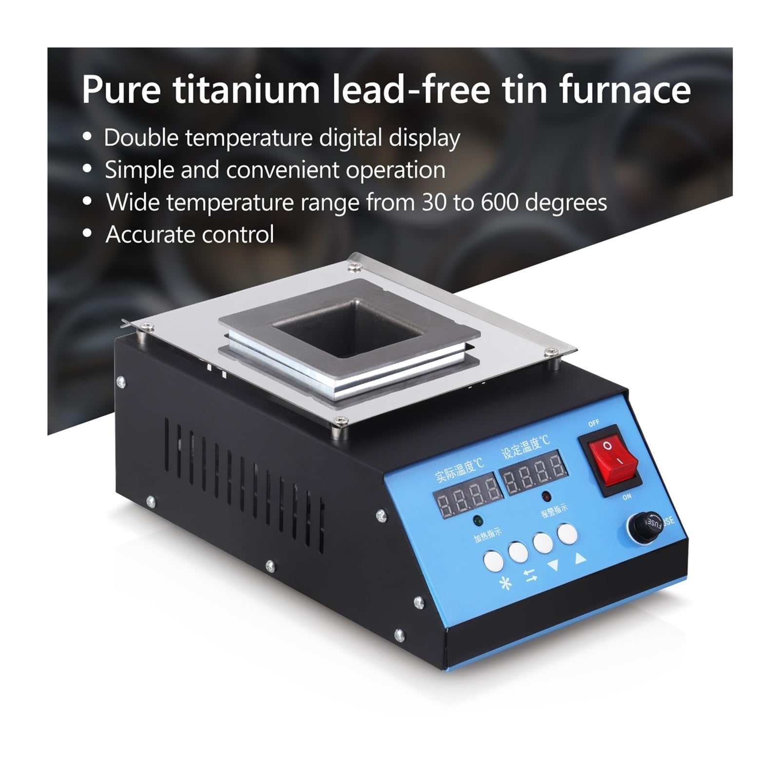 Pot de fusion de plomb 400 W avec affichage LED 30-600℃ four électrique 1320 g
