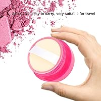 Vista 8 de Contenedor de polvo de maquillaje con tapa de recipientes de tamiz, contenedor de polvo de maquillaje vacío y suelto con botella de viaje de esponja