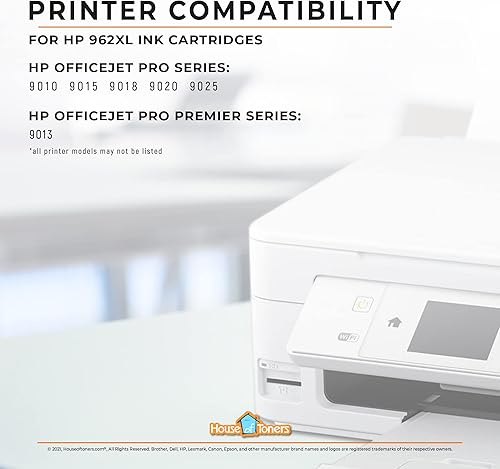 Miniatura 6 de Houseoftoners Cartucho de tinta remanufacturado para HP 962XL de alto rendimiento de repuesto para HP 962XL Envy (5540,5640, 5660, 7644, 7645)