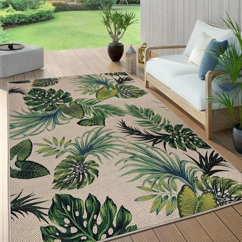 Tapete Decorativo USTIDE Hojas Tropicales 5x7 Verde miniatura 3