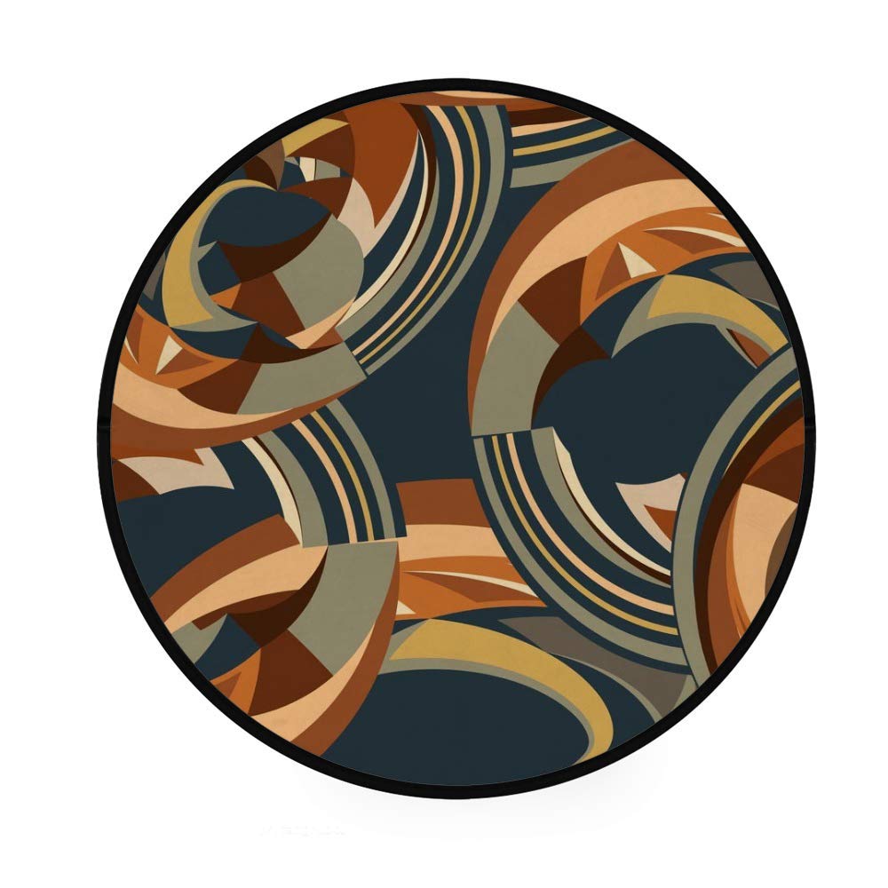 Tapis de salon rond couleur 1 idéal pour réchauffer une chambre