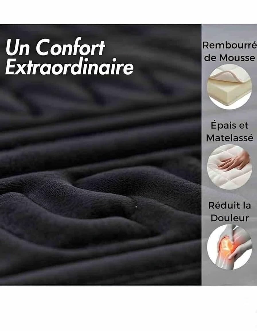 Générique Lussuoso tappeto per preghiera con borsa per il trasporto – Comfort Premium, design elegante, ideale da viaggio e regalo (nero)