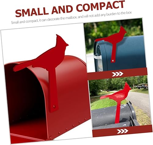 Miniatura 6 de GANAZONO Adorno para buzón de jardín, diseño de pájaro rojo cardenal para decoración de buzón para patio delantero