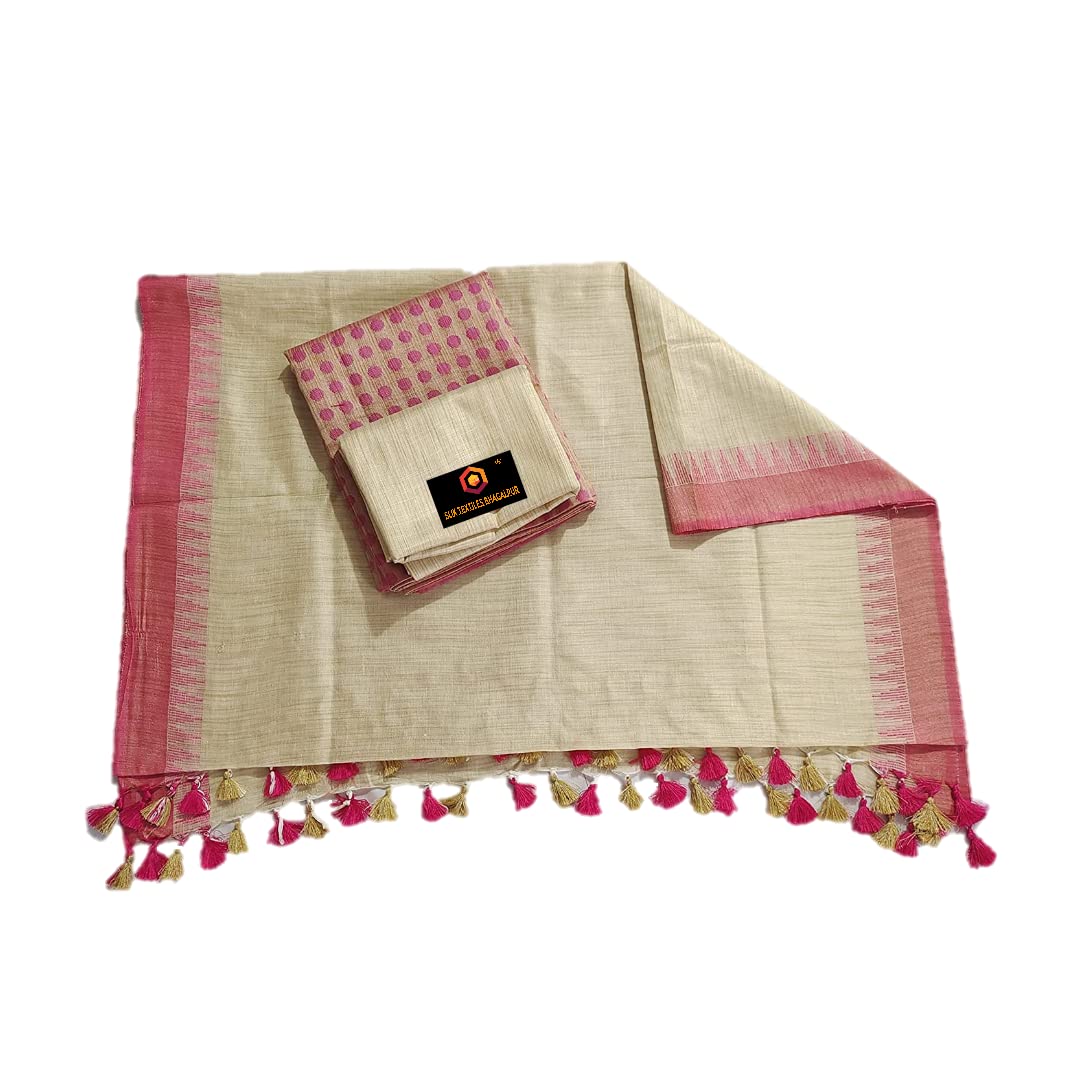 SILK TEXTILES BHAGALPUR Women's Cotton Silk Buta Design Unstitched Salwar Suit Dress Material With Dupatta (Free Size)-image-41