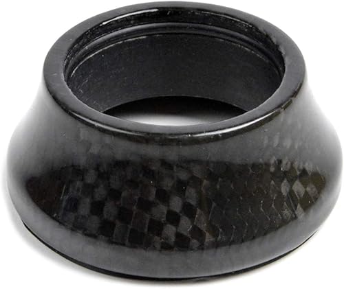 OMNI Racer Worlds LIGHTEST - Espaciador cónico de carbono para auriculares integrados, 1-18 pulgadas, 0.591 in, brillante