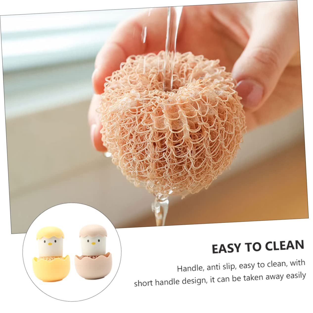 3 Series Cepillos De Limpieza para Cocina Herramientas Prácticas para Fregar Platos Cepillos De Cocina con Cabeza Reemplazable Y Diseño Adorable para Limpieza De 2 Piezas X 3