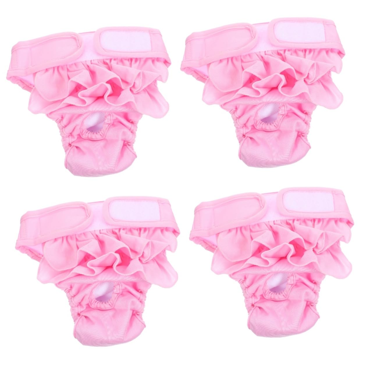 Angoily 4piezas Pañal Reutilizable para Perros Braguitas Sanitarias Absorbentes para Perros Pequeños Período Ajustables y Cómodas Protección Efectiva para Hembras Diseño Elegante y
