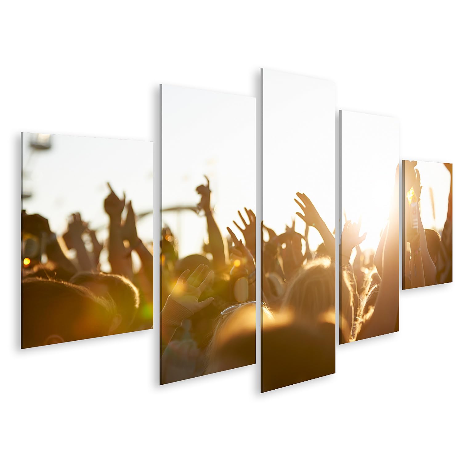 islandburner Prime Immagine su tela folla al tramonto a un festival immagini murali poster