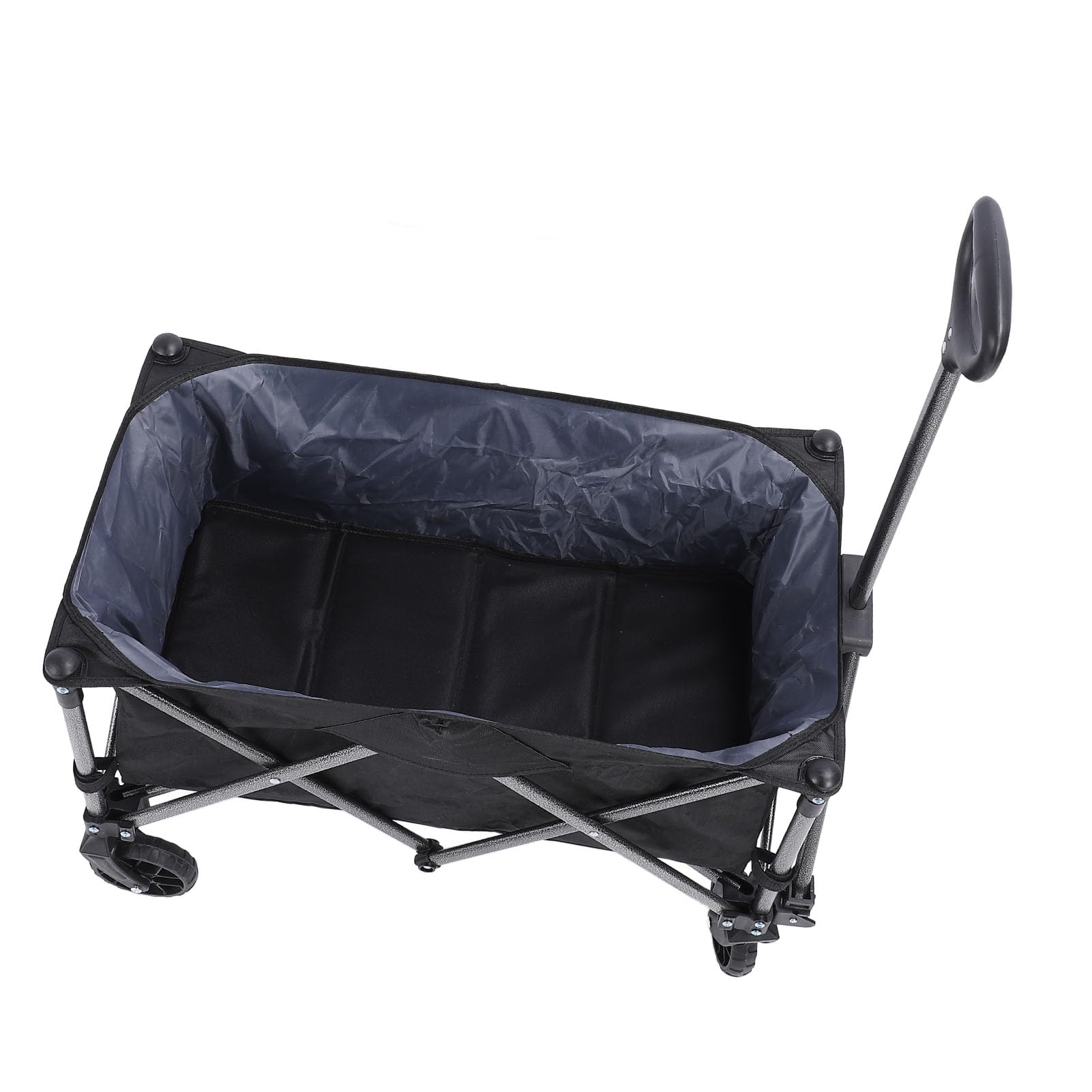 lyrlody Klappbarer Wagen, Strandwagen aus Polyesterstahl, 100 L Outdoor-Allzweckwagen mit 150 Kg Kapazität, Faltbares Aufbewahrungs-Push-Design für Camping, Einkaufen, Sport