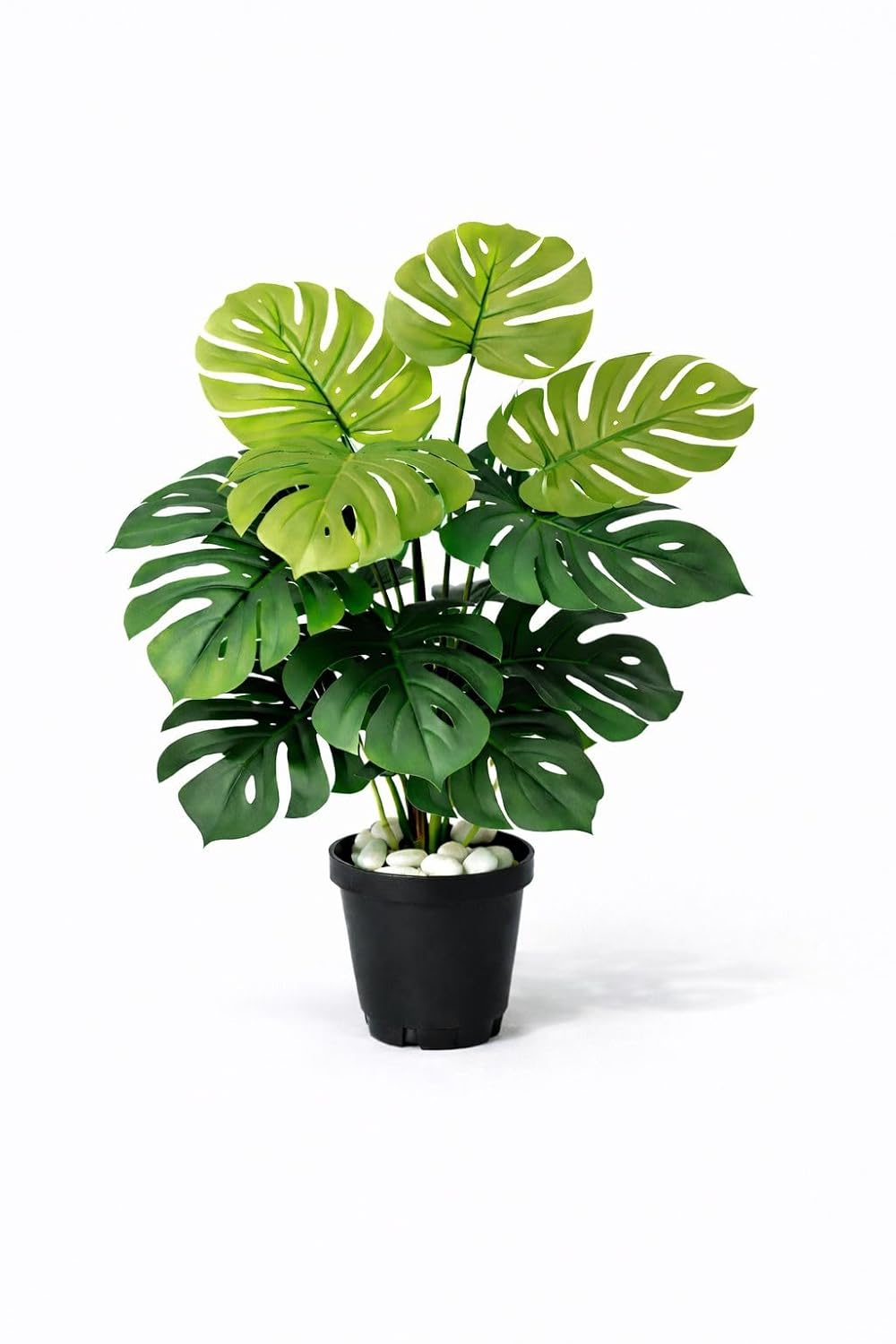 HOMOREE Artificial Plants for Decoration |Artificial Plants with Rubber Leaves Faux Monstera Turtle Leaf|Decorative Fake P...