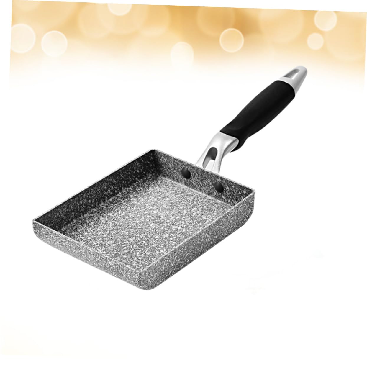 Sartén Rectangular para Huevos Tamagoyaki 18x14 Cm Piedra Maifanita Antiadherente Rápida Conducción Calor para Cocina Inducción y Gas 1 Unidad para Tortillas y Crepes