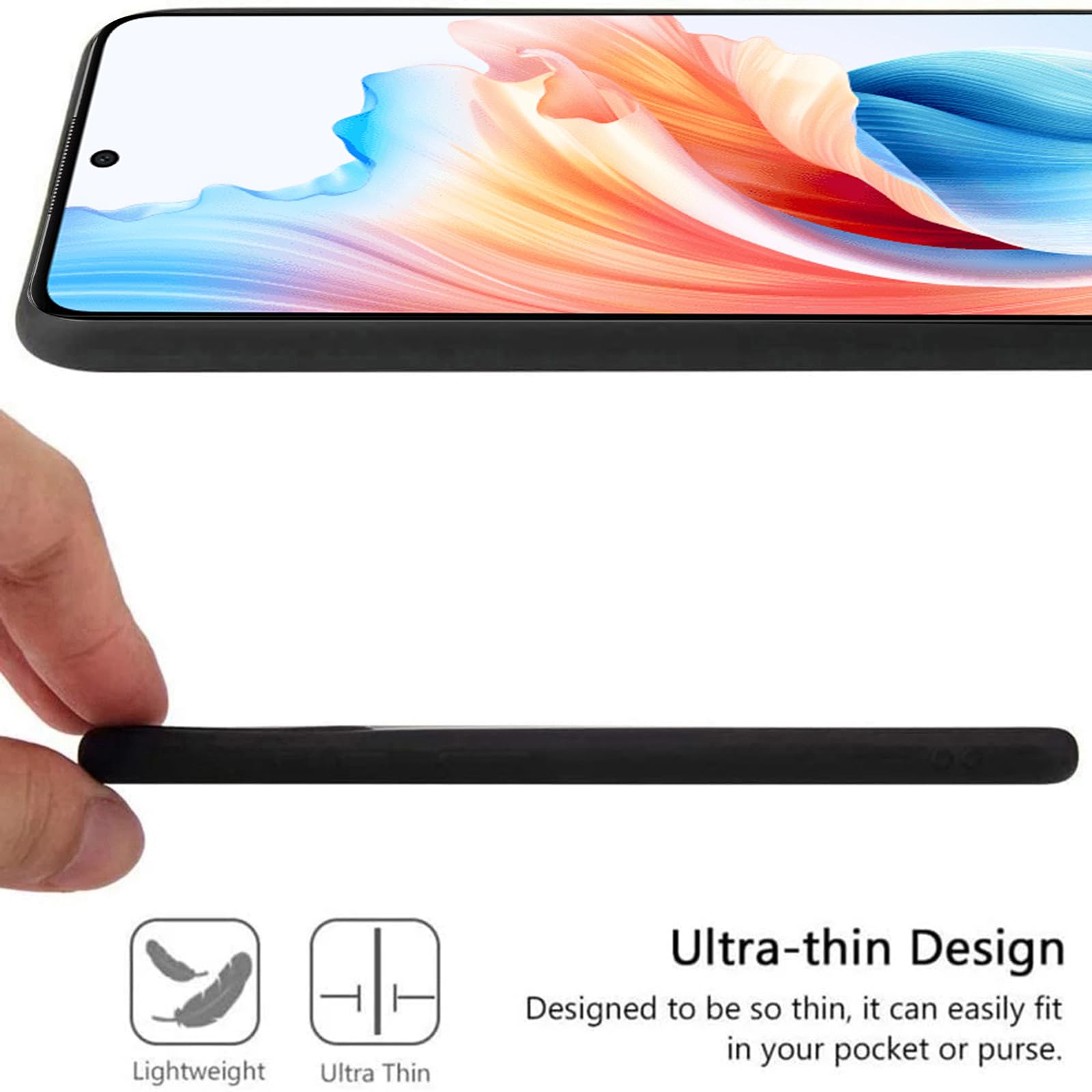Custodia per Oppo A79 5G Cover [Fibra Di Carbonio] Morbido TPU