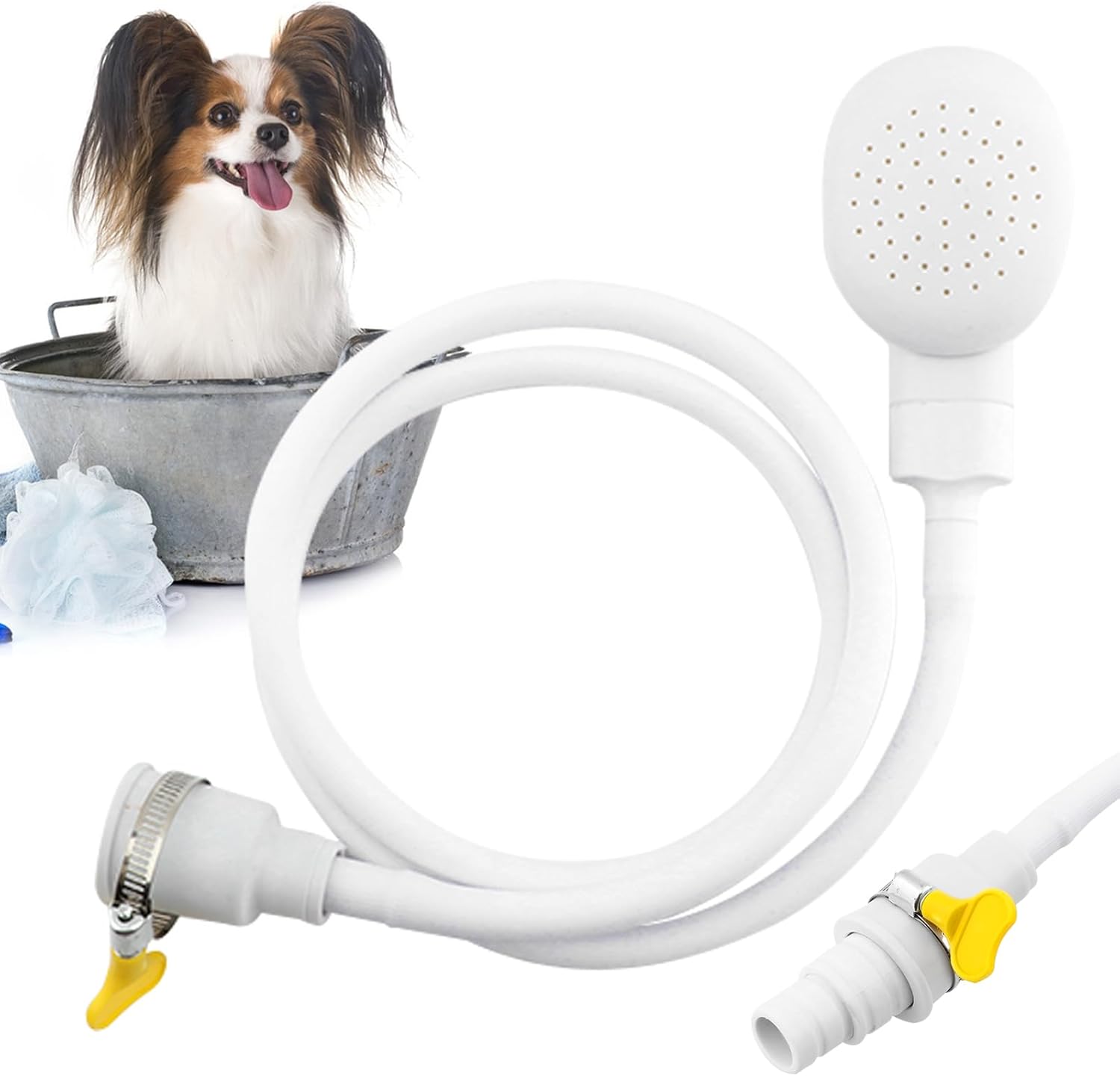 Bath Sink Single Tap Shower Attachment Head Hose SprayPet Shower Hose