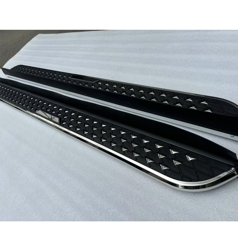 2 pezzi compatibili con Jeep Renegade 2015-2025, pedana laterale con barra di rinforzo, pedaliera in alluminio stile cielo stellato (con staffe)