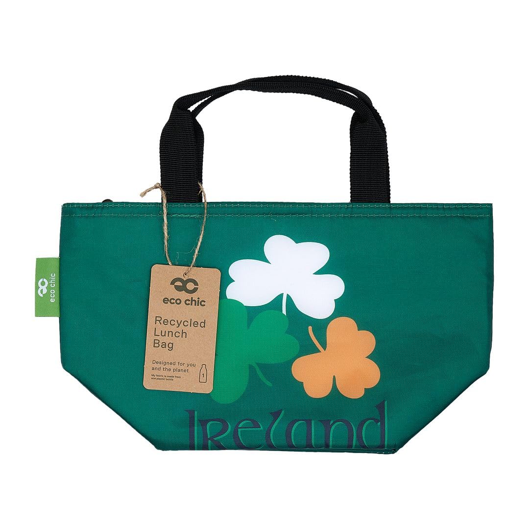 ECO CHIC Lightweight Foldable Insulated Lunch Bag Water Resistant Cooler Bag (Tourist Collection Ireland)