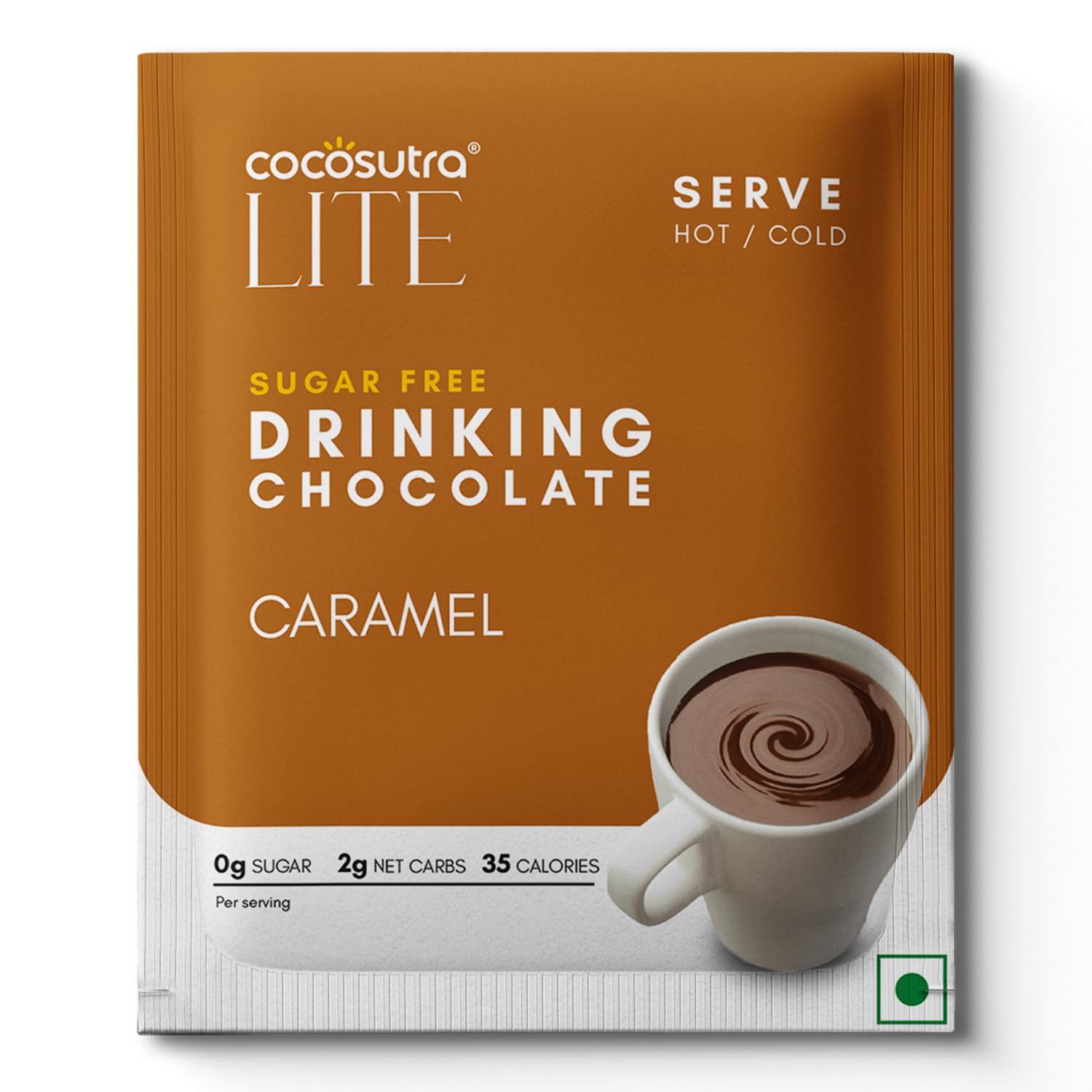 Cocosutra Sugar Free Caramel Drinking Chocolate Mix | 20 g | Zero Sugar, Low Carb, Keto-Friendly, Vegan | Stevia & Erythritol Sweetened | Serve hot & cold-image-44