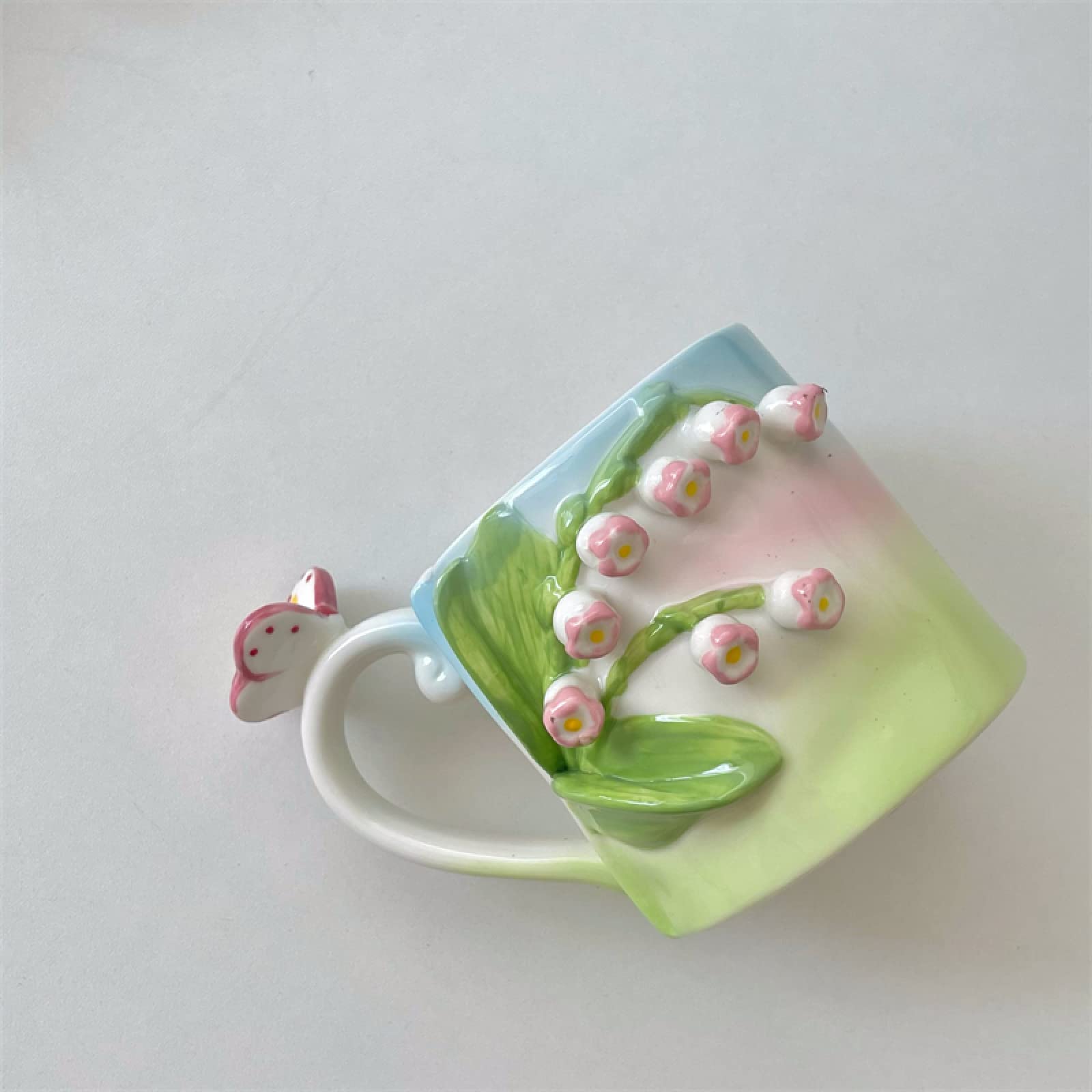Tazza da caffè in ceramica Tazza da tè a forma di farfalla Tazza da tè in ceramica Tazza da caffè 3D Regalo per ufficio e casa