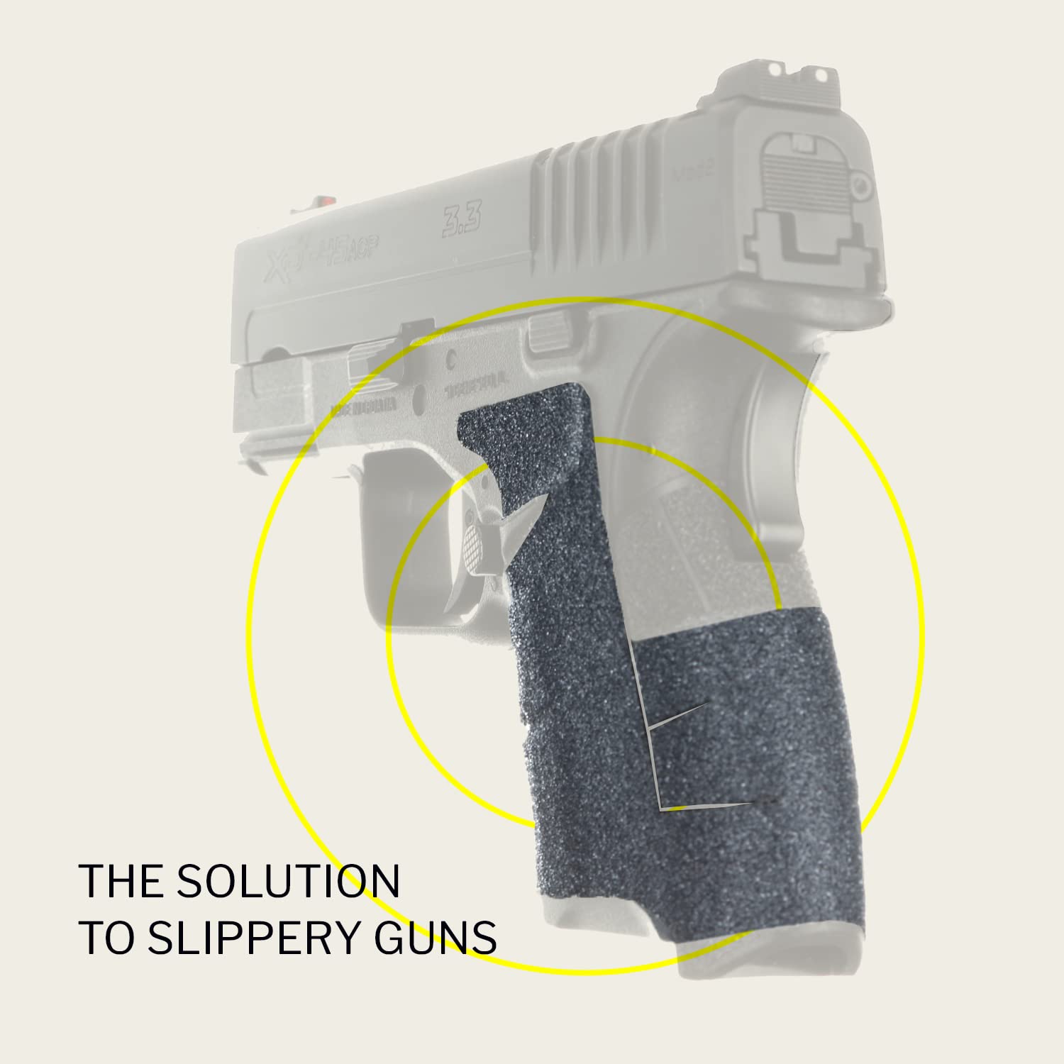 TALON Grips - Adhesive Grip for Springfield XD-S MOD.2 - Made in The USA - Easy Installation, Ultra-Thin, Superior Traction, Performs in All Conditions (Granulate-Black)