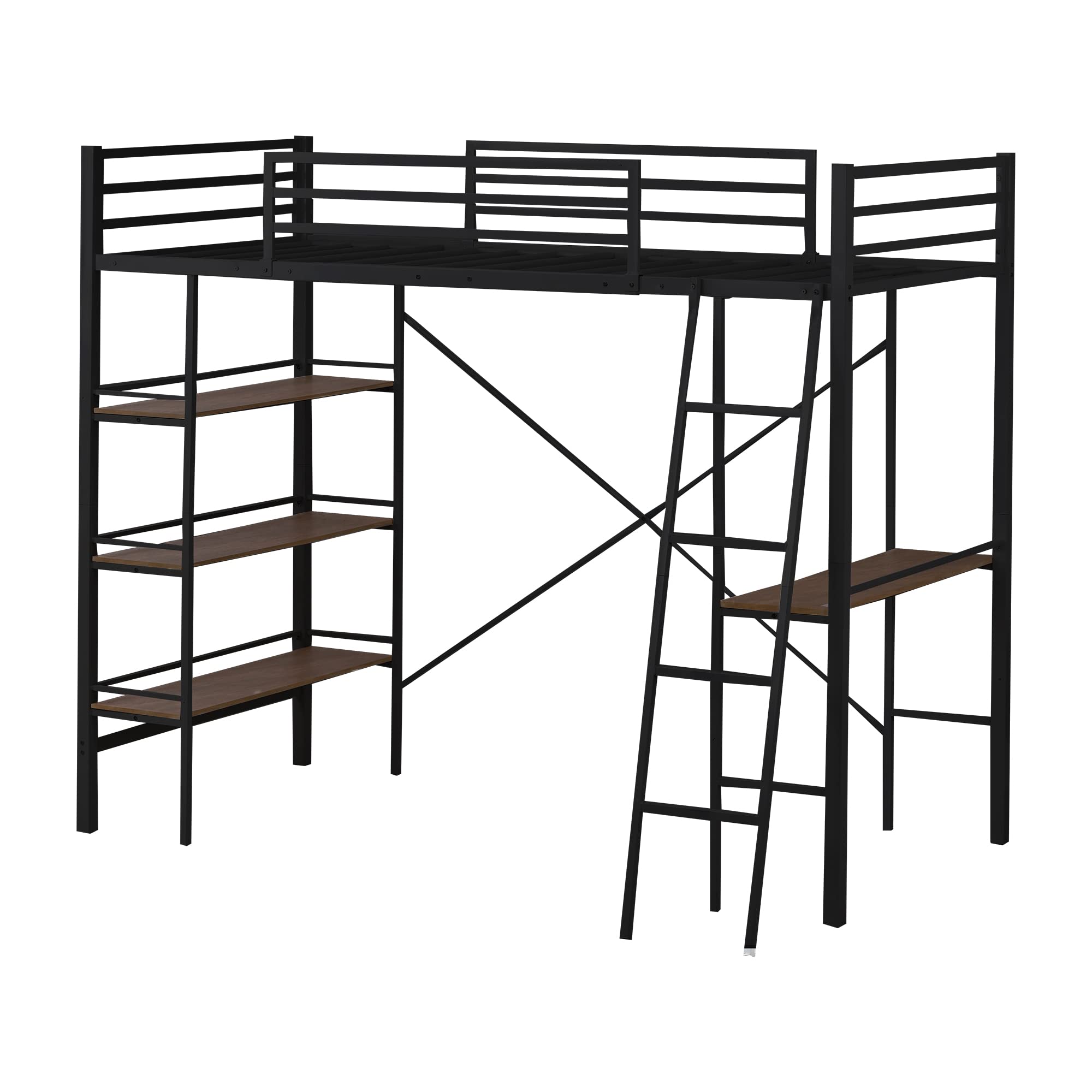 Amazon｜Chic ZONE ロフトベッド デスク付き コンセント付き シングル