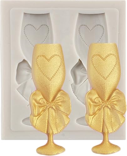 Molde de silicona para fondant de botella de champán de uva para decoración de tartas, decoración de cupcakes, caramelo y goma de mascar de