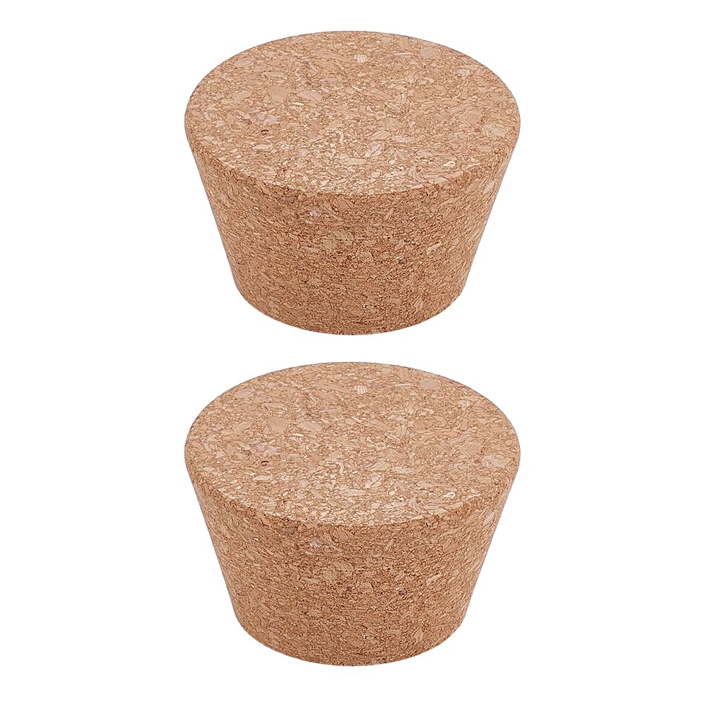 OLYCRAFT 2Pcs Large Cork Stoppers 50~70mm Natural Cork Bottle Stoppers Tapered Corks Plugs Corks Canning Jar Lids Wooden Wine Stopper Tapered Plugs for Kitchen Glass Bottles Mason Jars