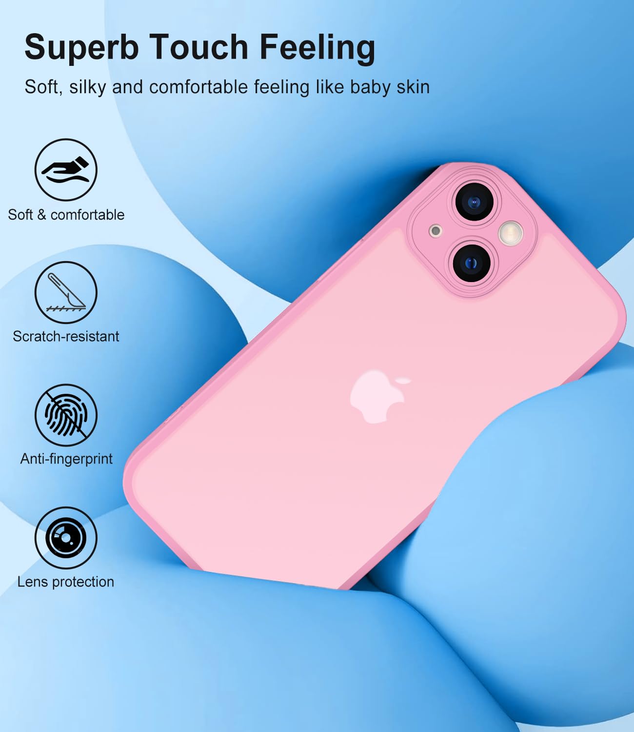 Mootobo for iPhone 13 Case 6.1-Inch, Matte Shockproof Bumper Phone Cover - Image 2