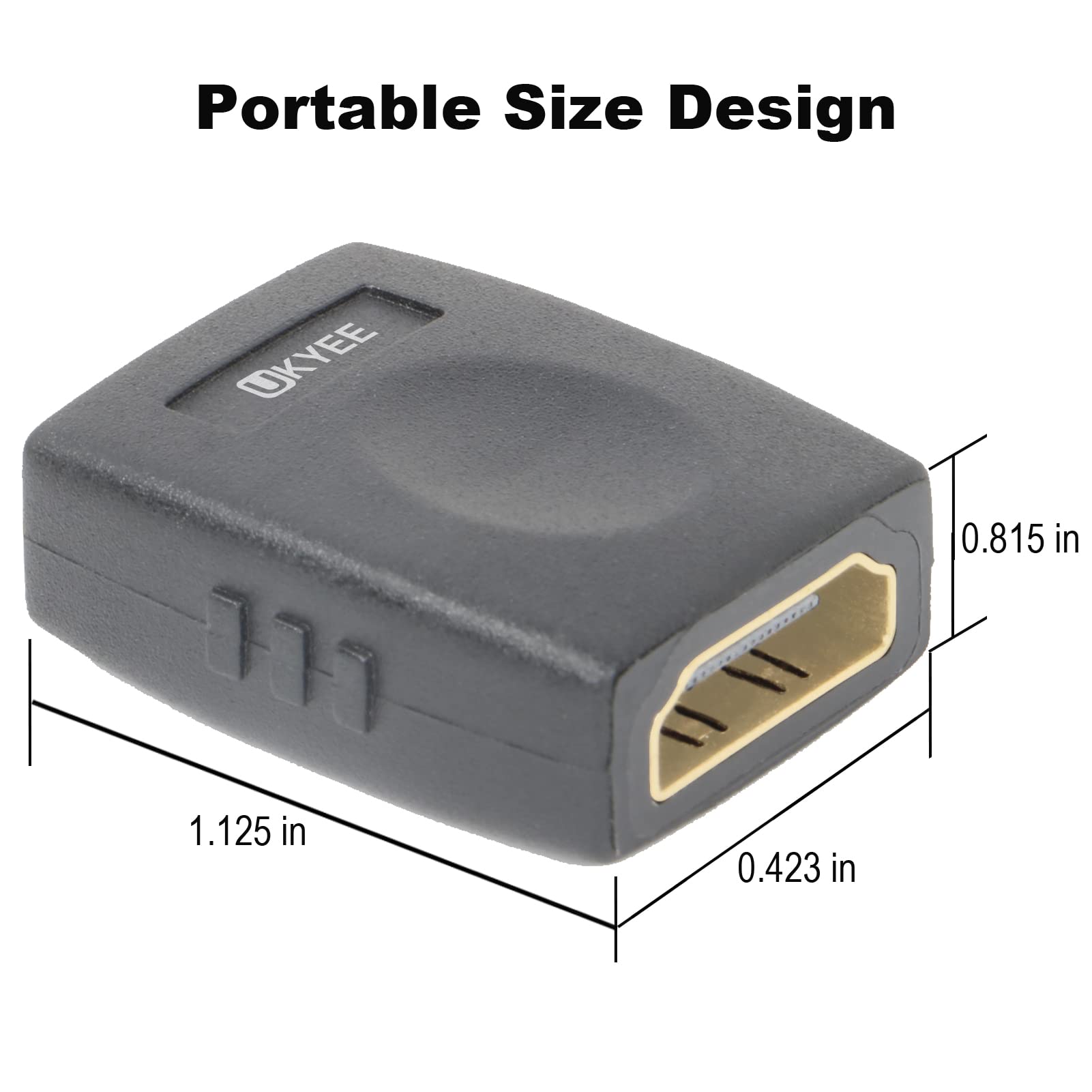Lot de 10 adaptateurs HDMI femelle vers femelle 4K HDMI vers HDMI, rallonge HDMI 3D 4K compatible avec HDTV Roku TV Stick Chromecast Nintendo Switch Xbox One PlayStation PS4 ordinateur portable PC