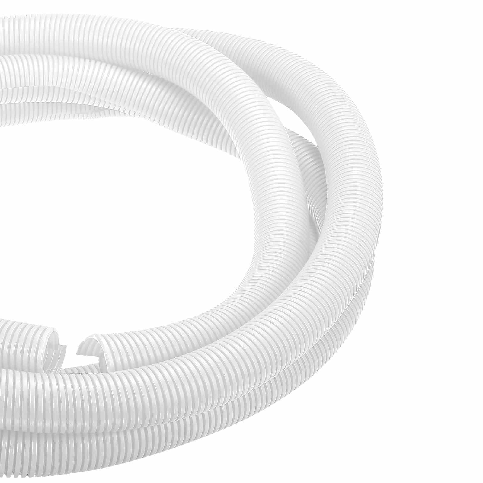 DMiotech 20ft Wire Loom Split Tubing 1 1/2 Inch, Cord Protectors from Pet Flexible Conduit Cable Management for Office Home Garden, White โ image 1