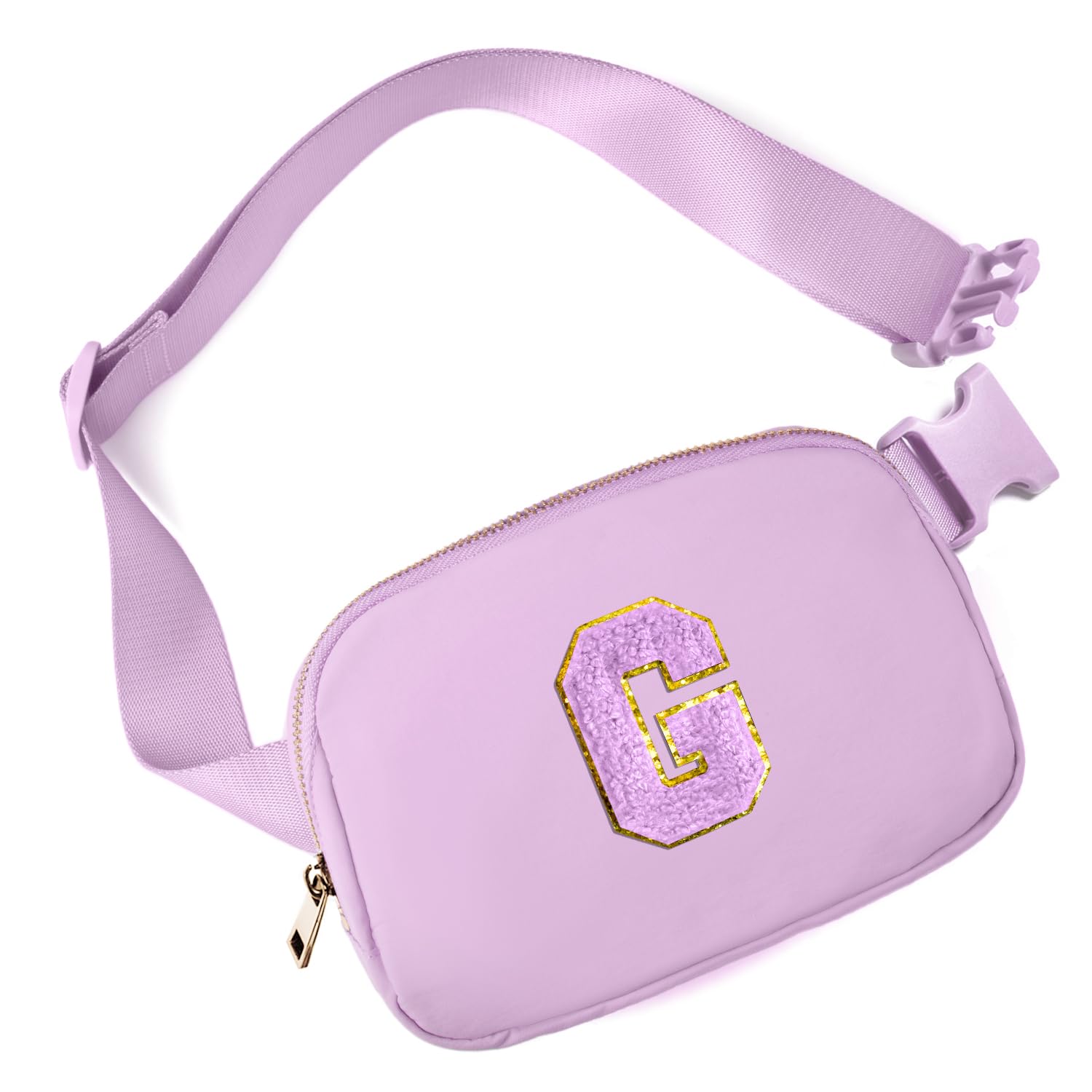 Gitus Gifts for 8 9 10 11 12 Year Old Girls Belt Bag Fanny Pack Crossbody Bags with Initial Letter Patch Cute Stuff Birthday Gifts for Teen Girls
