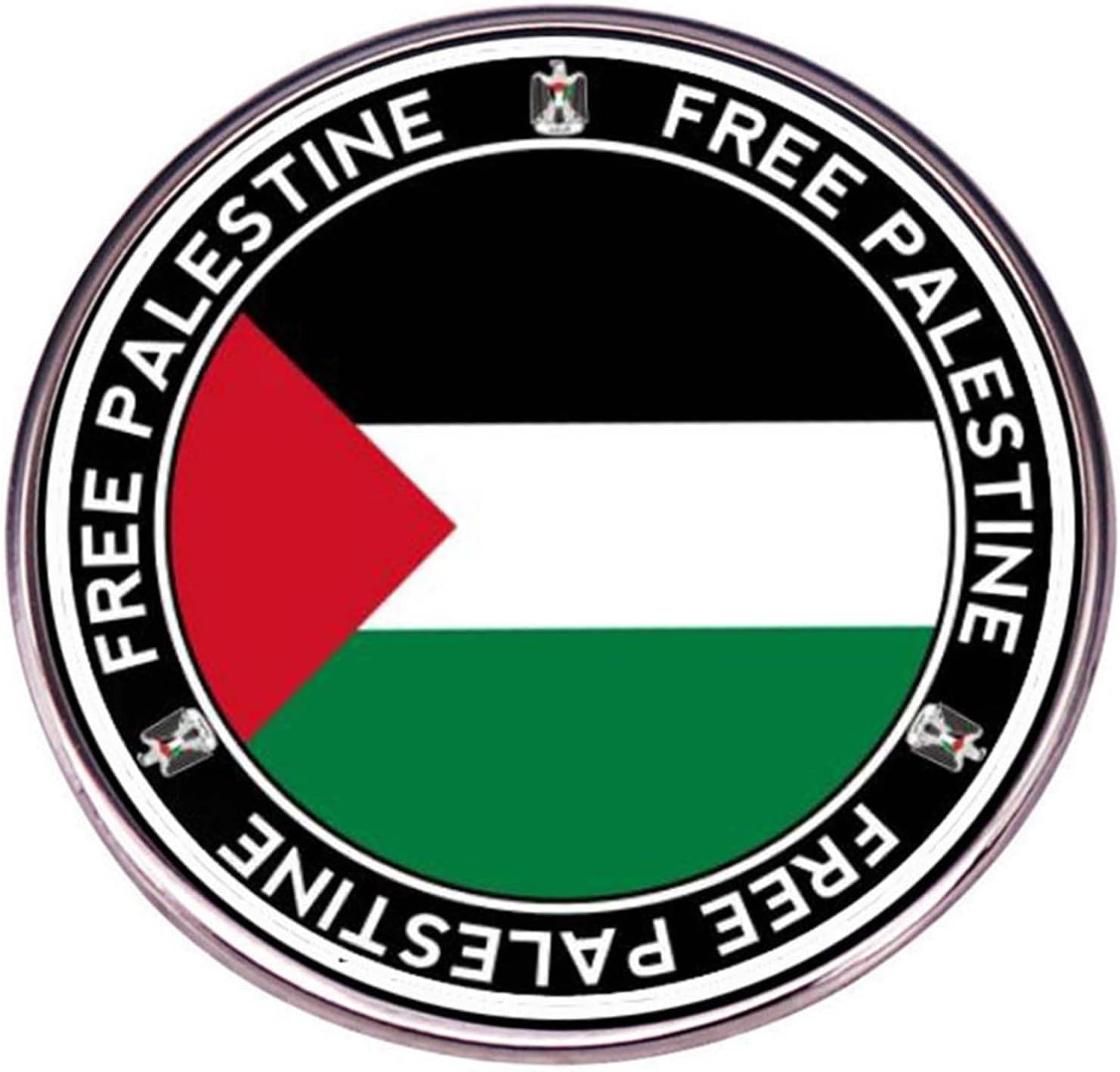 2 Free Palestine brooches, Palestinian flag pins, metal alloy badge accessories