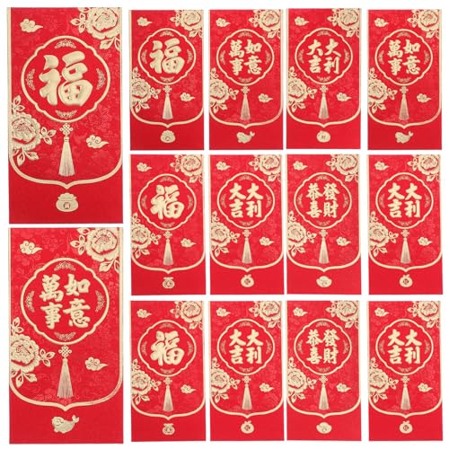 60 Enveloppes Nouvel An Chinois motif cheval Hong Bao