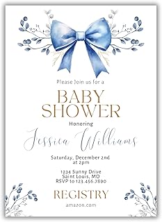 Custom Baby Shower Invitations, Printable or Digital, Printed on Card Stock, Envelopes Included