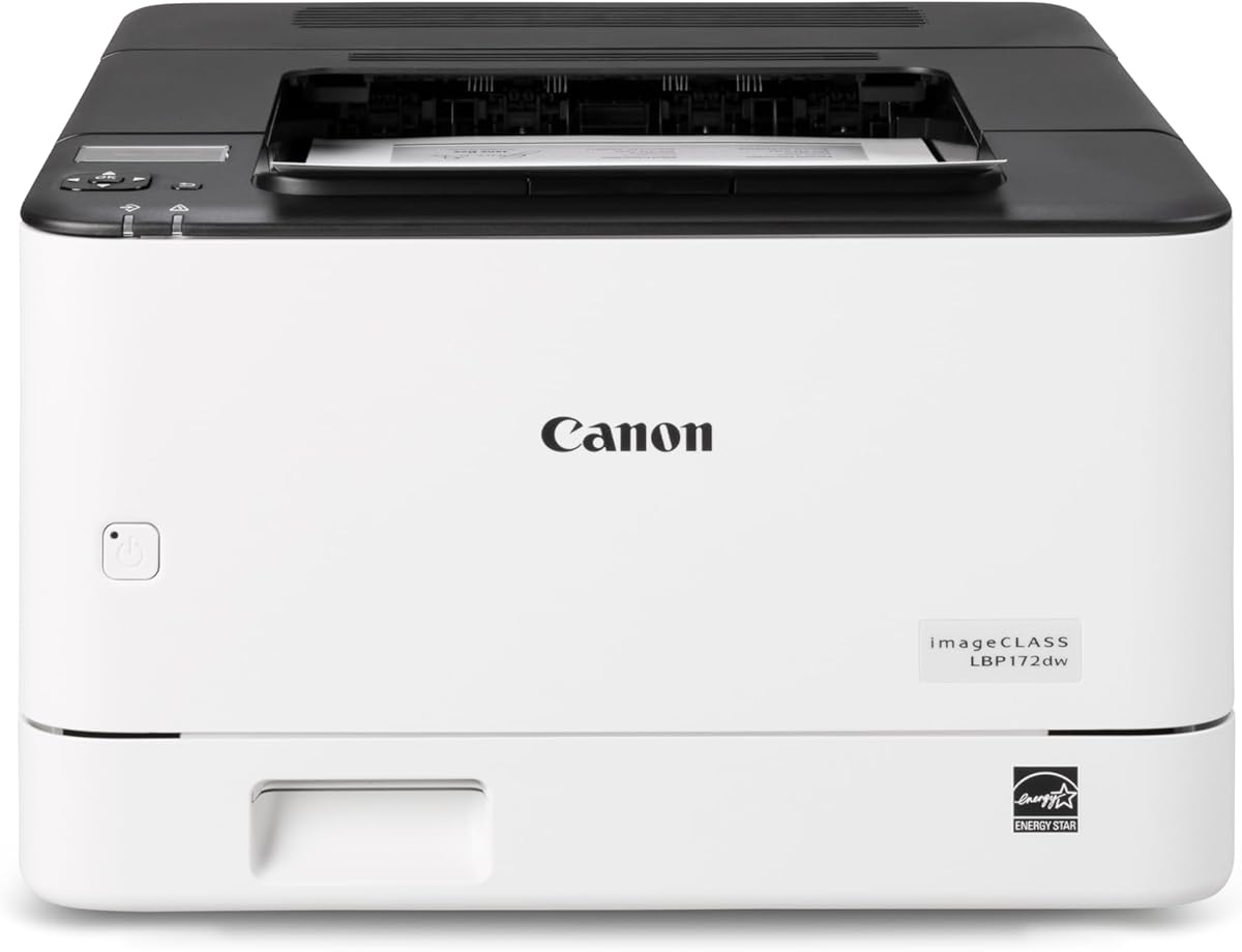 Canon imageCLASS LBP172dw – Monochrome Duplex, Wireless Laser Printer, Single Function, Home Office, Mobile Ready, 1 Year Limited Warranty, 35 PPM, White : Office Products