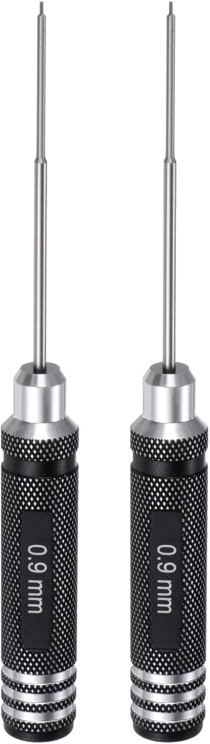 HARFINGTON 2pcs RC Hex Screwdriver 1.3mm Hexagon Screwdrivers Wrench RC Hex Driver Repair Tool for RC Models Car Helicopter Boat