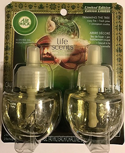 Air Wick Scented Oil Refills - Life Scents - Trimming The Tree - Holiday Collection 2016 - Net Wt. 1.34 FL OZ (40 mL) Per Package - 2 Count Oil Refills Per Package - One Package