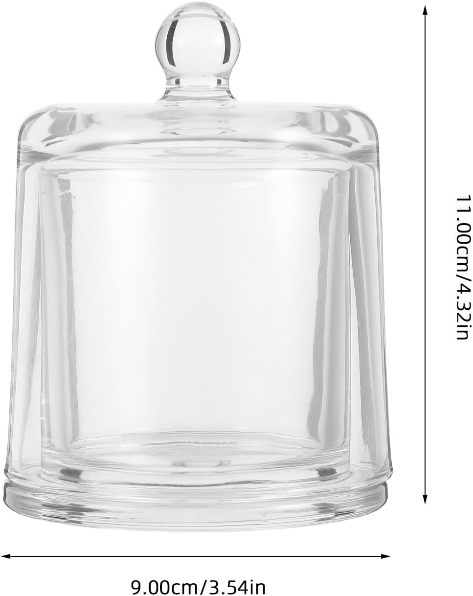 Glass Candle Holder with Protective Cover, 390ml Hurricane Votive Cup for Tealight Candles, Multi-Functional Elegant Glass Bottle for Event Setting and Indoor Home Decor