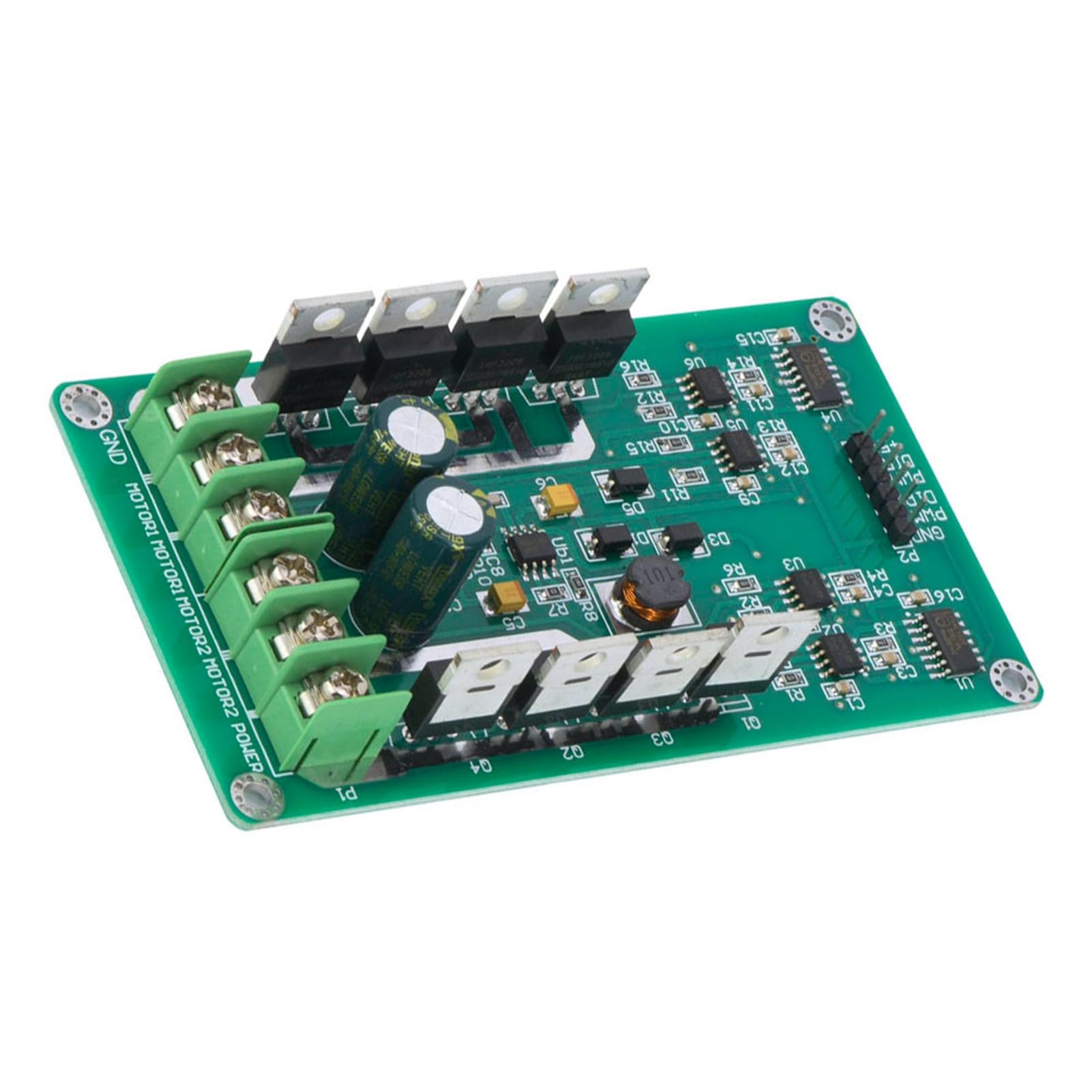 Yctze Puce de Pilote de Pont en H IRF3205 MOSFET Carte de Module de Pilote de Moteur Double, DC 3-36 V 10 A Crête 30 A, Adaptée pour L9110S MOSFET H Bridge 24 V 10 A