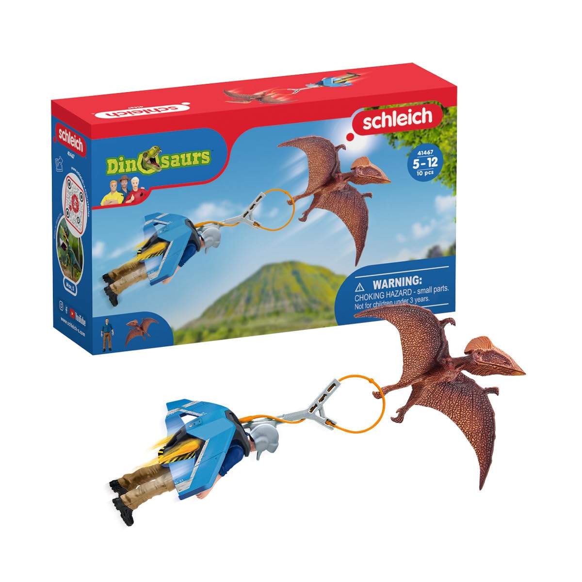 Schleich Unisex Kids Dinosaur Jetpack Chase To Multi Size 001