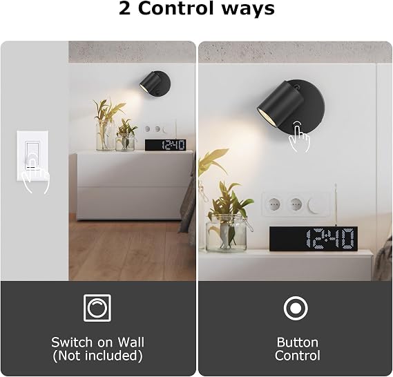 2-Pack Directional Flush Mount Spot Light Dimmable Ceiling Spotlight Indoor LED Spot Lights Adjustable Wall Spotlight Focus Light Accent Light Fixture for Living Room, Black, GU10 Bulb Not Included